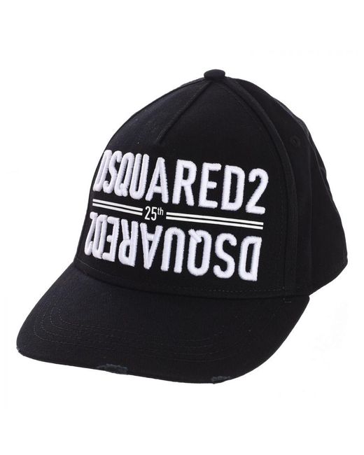 DSquared² Black Cap With Adjustable Strap Bmc0340-05C00001 for men