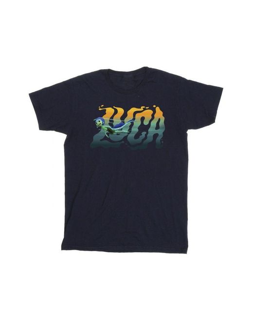 Disney Blue Luca Swim T-Shirt () Cotton for men