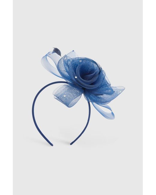 Boohoo Blue Flower Headband Hair Fascinator