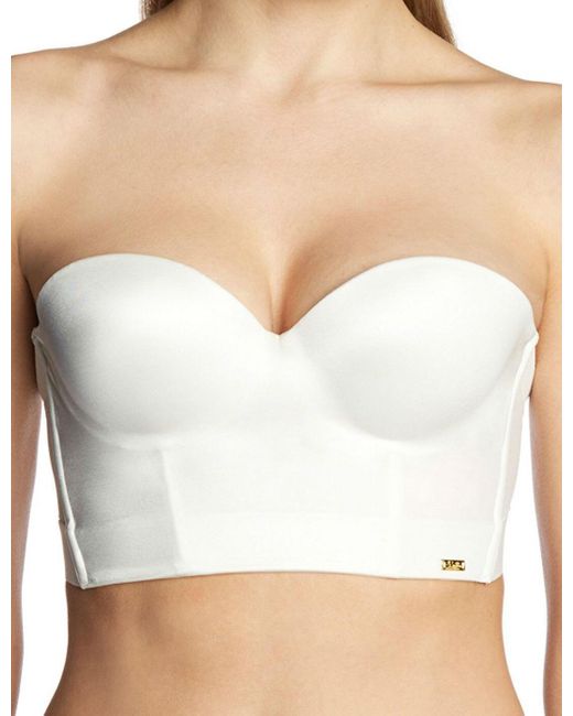 Ultimo White Low Back Removable Gel Longline Bra