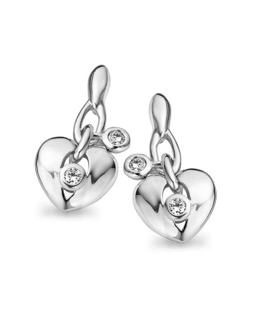 Orphelia White 925 Sterling Drop Earrings