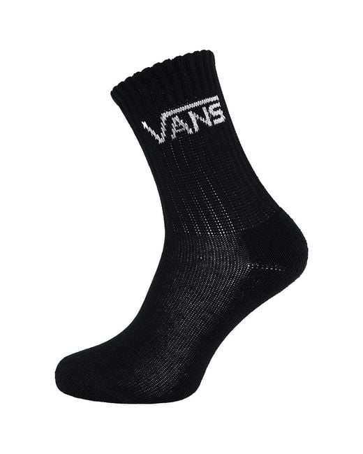 Vans Black Off The Wall Logo Crew Socks for men