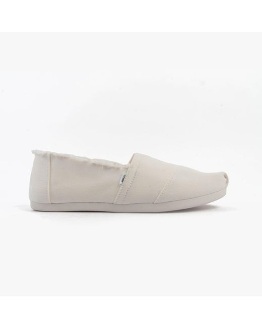 TOMS White Alpargata Classic Espadrille Textile