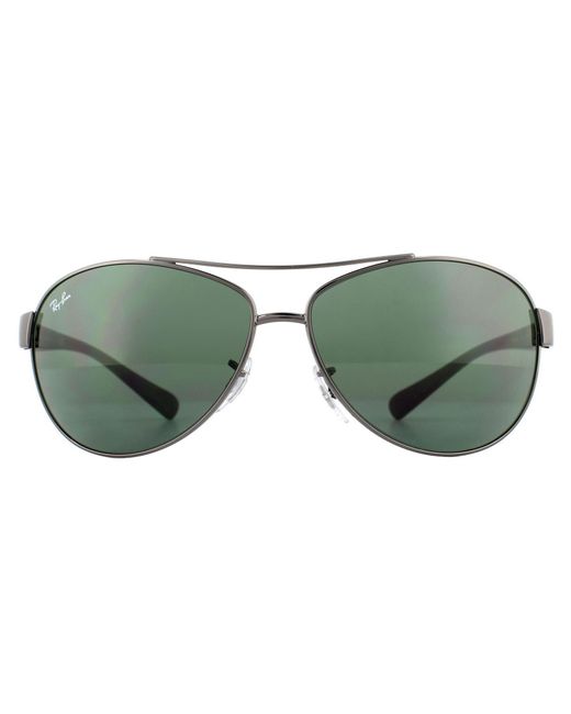 Ray-Ban Green Sunglasses 3386 004/71 Gunmetal for men