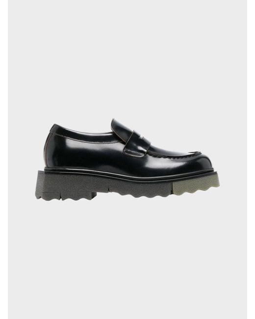 Off-White c/o Virgil Abloh Black Leather Sponge Loafer for men