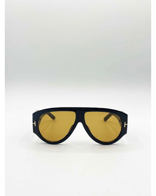 SVNX Black Oversized Rounded Sunglasses