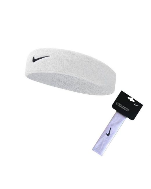 Nike White Adults Swoosh Headband