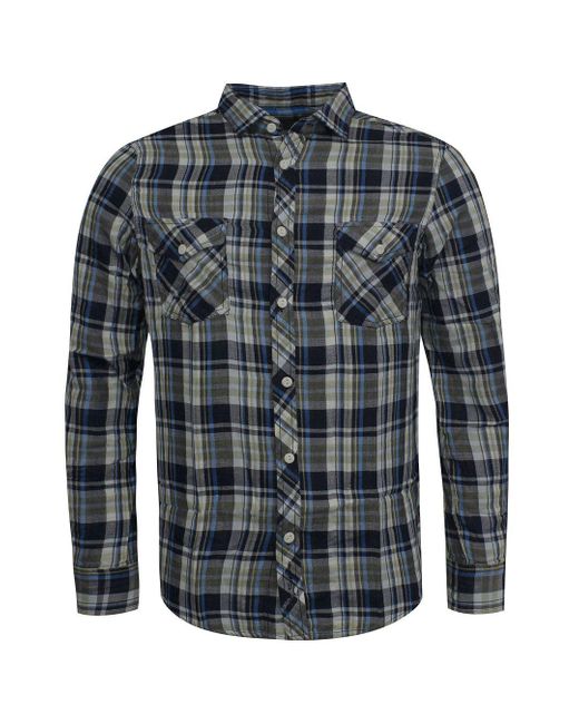 Ben Sherman Slim Fit Overhemd Navy in het Blue voor heren