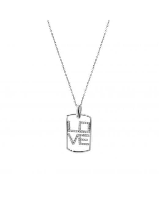 Orphelia Metallic 925 Sterling Pendant With Chain