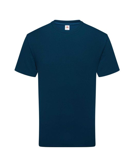 Fruit Of The Loom Blue Adult Pure Cotton T-Shirt (Mountain)