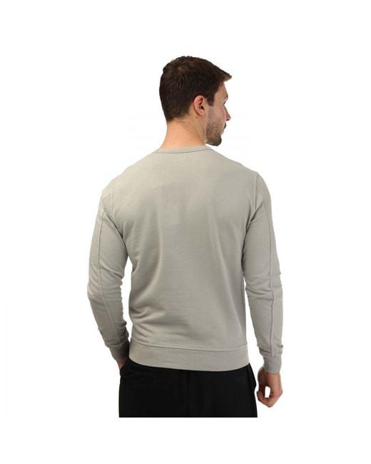 C P Company Collectie Light Fleece Sweatshirt In Grijs in het Gray voor heren