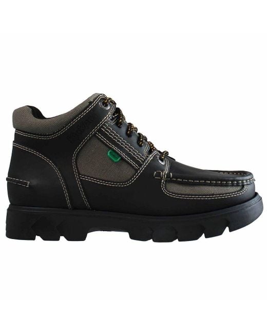 Kickers Black Lennon Mid Classic Boots for men