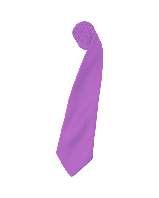 PREMIER Purple Plain Satin Tie (Narrow Blade) (Pack Of 2) for men