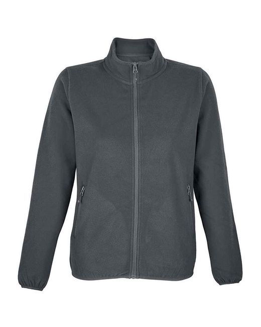Sol's Gray Ladies Factor Microfleece Recycled Fleece Jacket