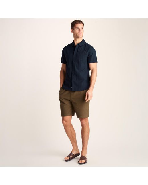 TOG24 Blue Preston 100% Cotton Supersoft Short Sleeve Shirt for men