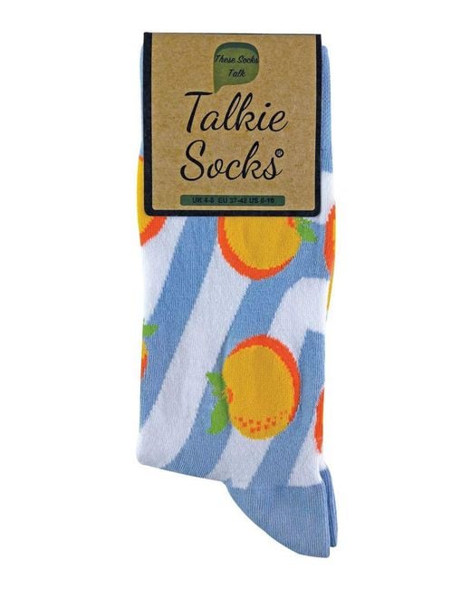 Sock Snob Blue Talkie Socks