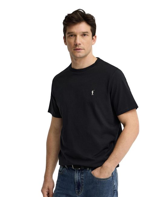 POLO CLUB Black Short Sleeve Crew Neck T-Shirt for men