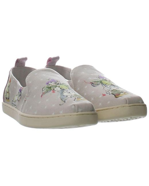 TOMS Gray Deconstructed Alpargata Shoes Canvas