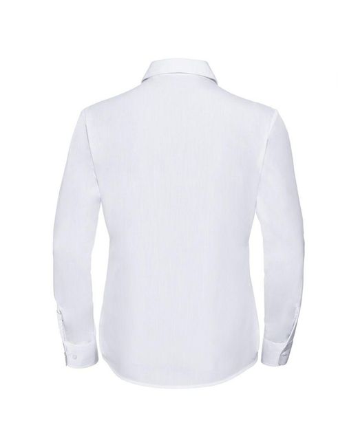 Russell White Collection Ladies/ Long Sleeve Shirt