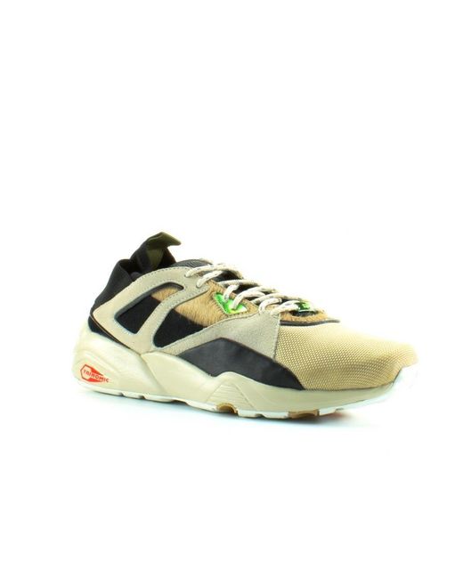PUMA Green Bog Sock Camping Textile Lace Up Trainers 361904 02 for men