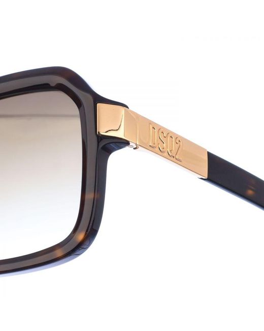 DSquared² Brown Square Shaped Acetate Sunglasses D20029S for men