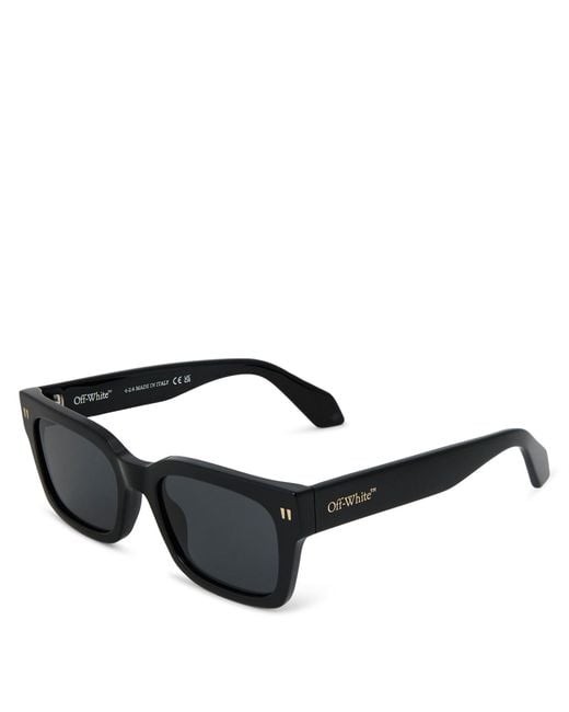 Off-White c/o Virgil Abloh Black Accessories Off Midland Square Full Rim Sunglasses for men
