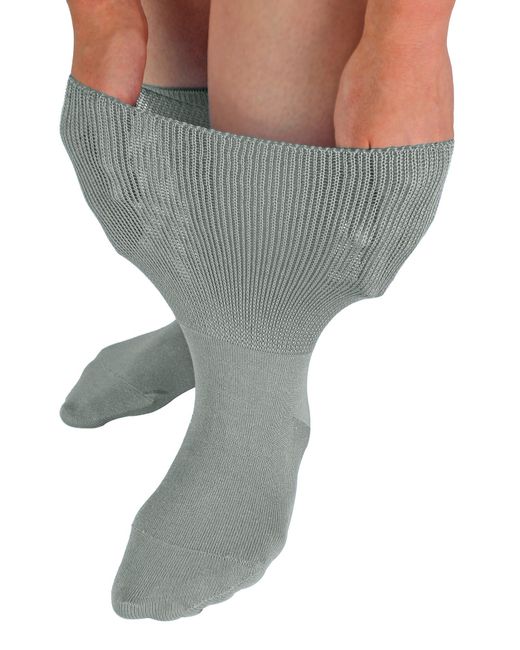 Dr.Socks Gray Extra Wide Bamboo Oedema Socks for men