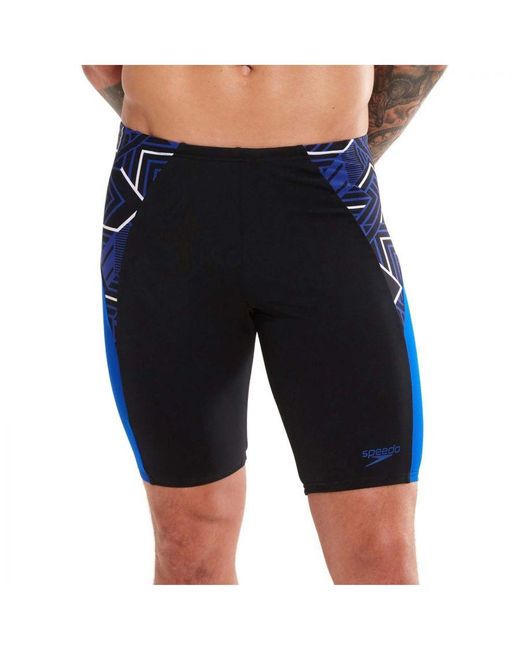 Speedo Eco Endurance+ Splice Jammer Shorts In Zwart Blauw in het Blue voor heren