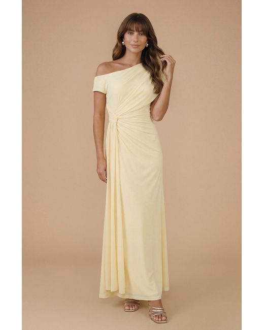 Oasis Natural Mesh Drop Shoulder Bridesmaid Dress