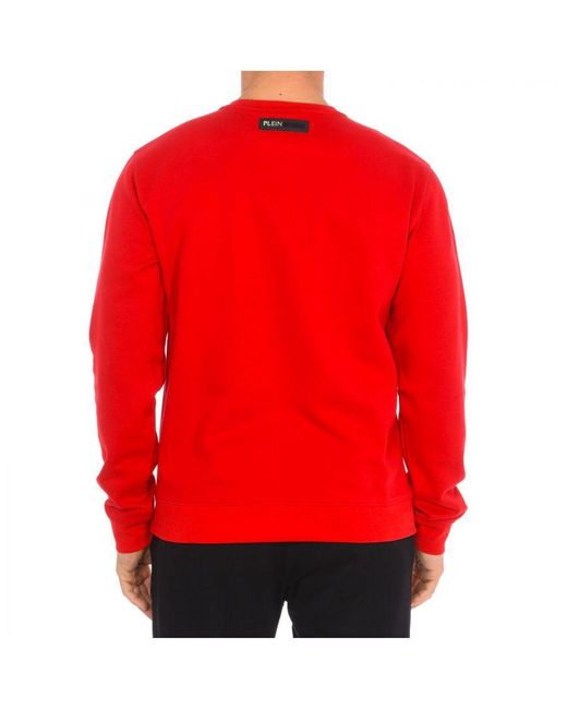 Philipp Plein Fipsg600 Sweatshirt Met Lange Mouwen En Ronde Hals in het Red voor heren