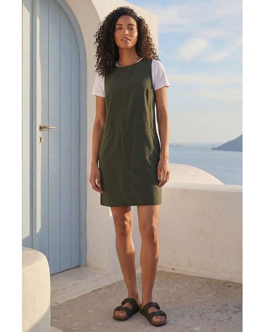 Roman Green Seam Detail Pocket Shift Dress