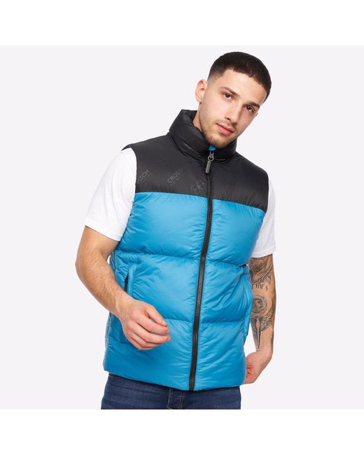 Crosshatch Blue Demerley Gilet for men