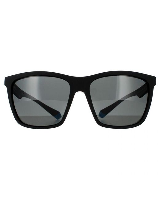 Polaroid Black Rectangle Azure Polarized Sunglasses for men