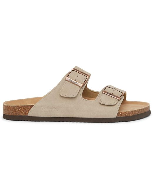 Bench Gray Parrs Open Toe Slide Sandals for men