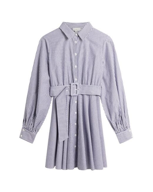 Ted Baker Blue Ibarra Cotton Shirt Mini Dress