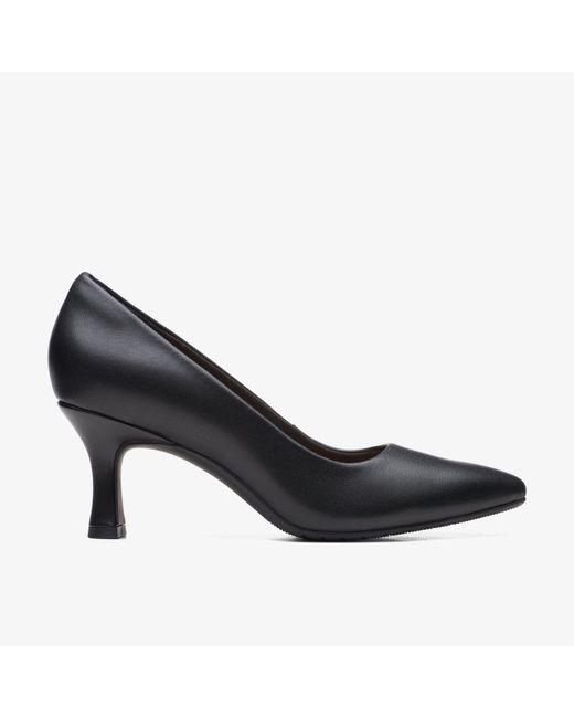 Clarks Black Kataleyna Gem Leather Shoes