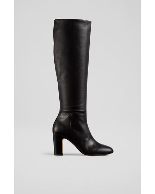 L.K.Bennett Black Kristen Knee Boots, Nappa Leather