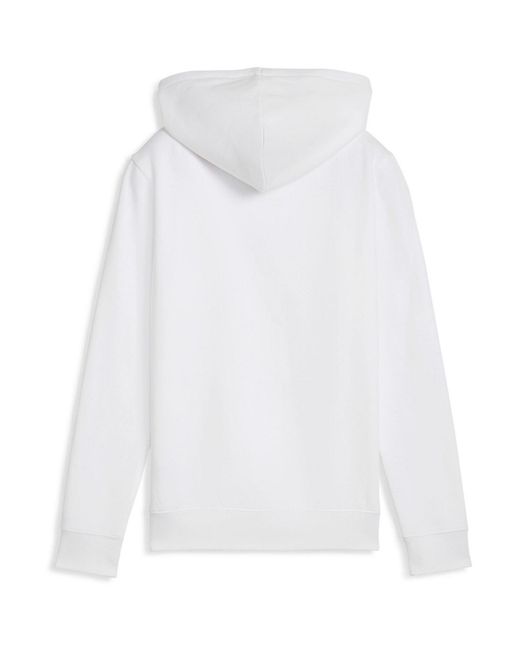 PUMA White Metallic Overhead Tech Fleece Hoodie