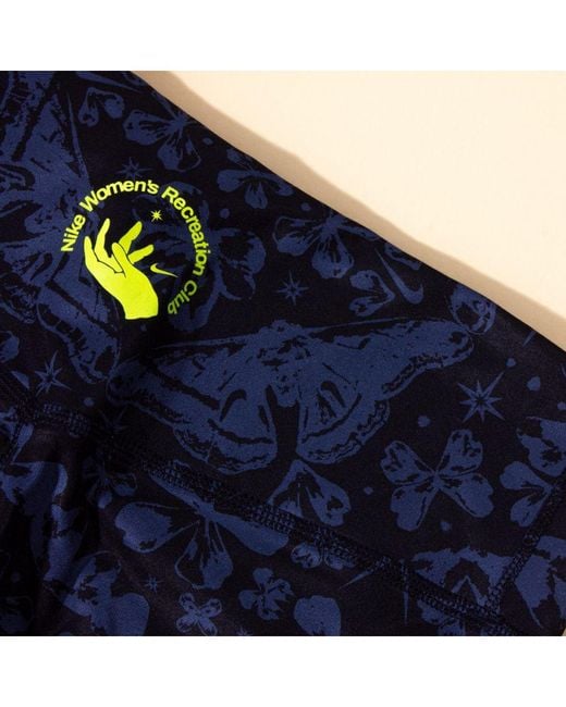 Nike Blue 'Recreation Club' Mid-Rise 7" Shorts