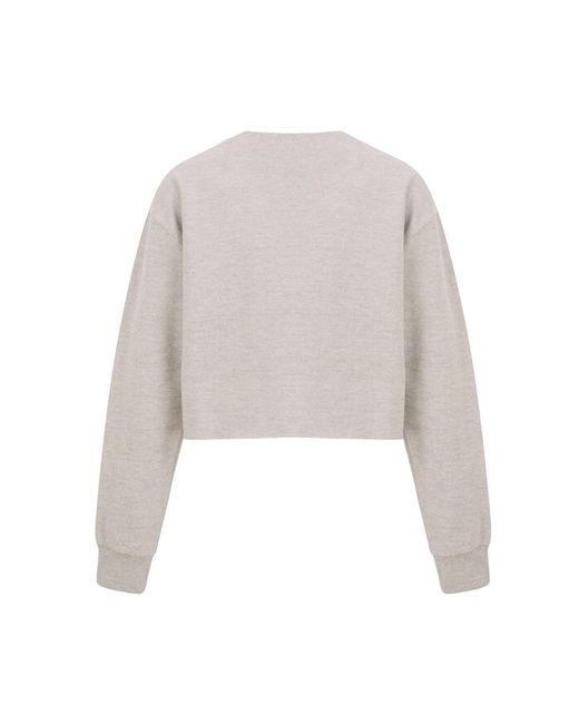 Miso White Cropped Sweatshirt