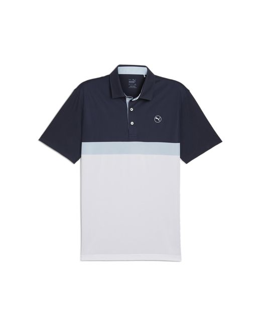 PUMA Blue Pure Colourblock Golf Polo Shirt for men