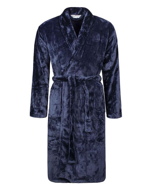 Heat Holders Blue Soft Warm Dressing Gown for men