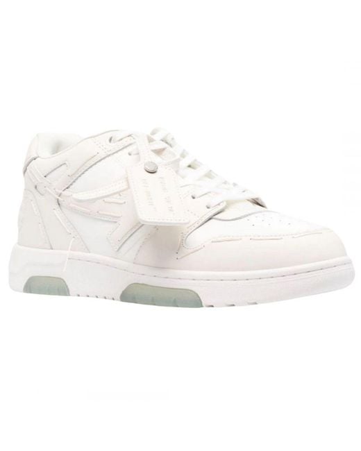 Off-White c/o Virgil Abloh Out Of Office White Leather Sneakers voor heren