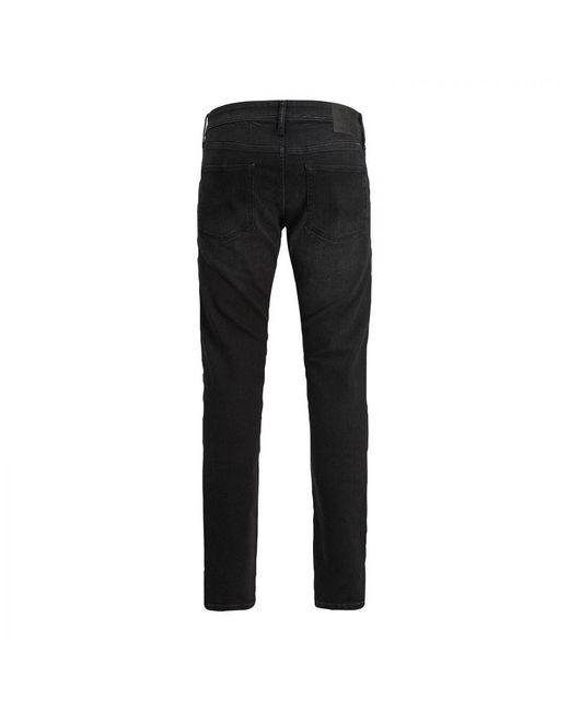 Jack & Jones Black Liam Original Skinny Fit Comfortable Denim Jeans Cotton for men