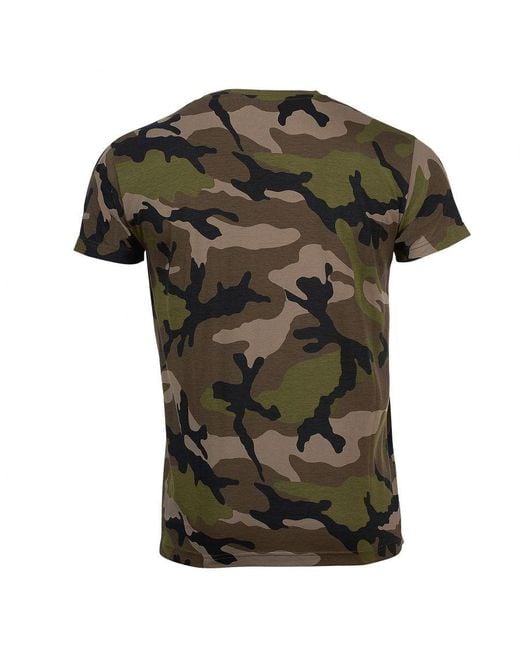 Sol's Green Camo Short Sleeve T-Shirt Cotton for men