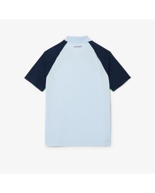 Lacoste Blue Dry Colour Block Tennis Polo Shirt for men