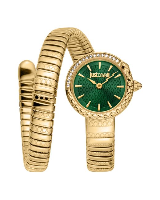Just Cavalli Metallic Jc1L301M0035 Cerchio Snake Analog Watch For