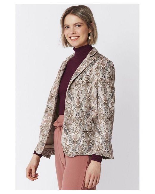 Jayley White Suedette Snakeskin Effect Jacket