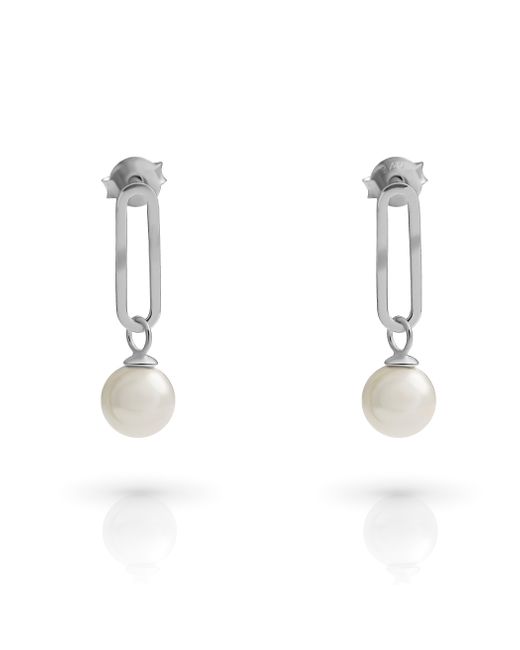 Orphelia White 'Grand' 925 Sterling Drop Earrings