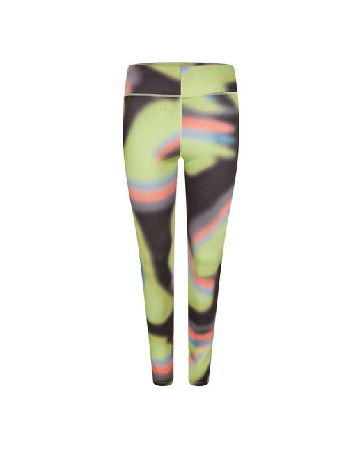 Diadora Green Abstract Patterned Shapewear Leggings